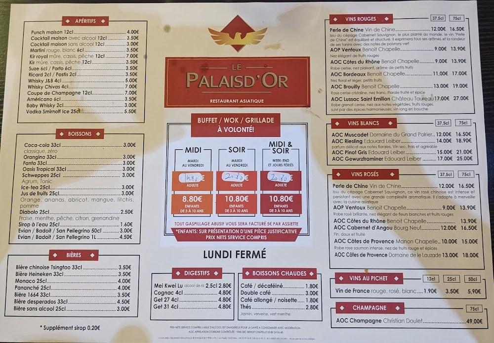 Le Palais D'or asiatique - Menu Image 3